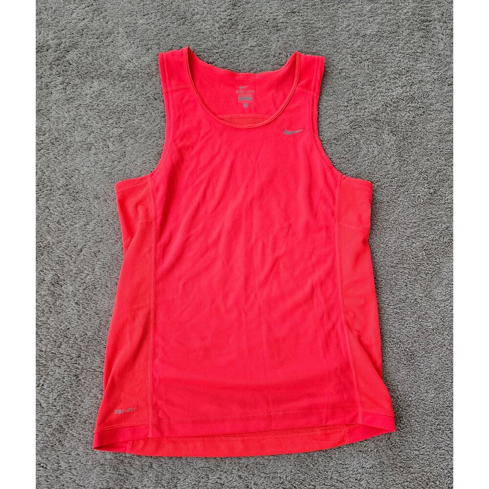 Nike Miler tank top, Lightweight Running top, Size small, Racerback, Neon Pink